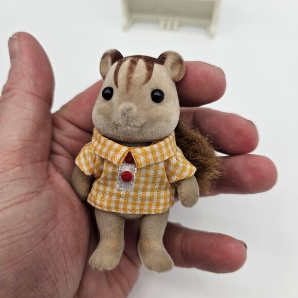 Sylvanian Families Chipmunk Family Figures Lot with Piano Vintage Toy Set Japan - Picture 9 of 14